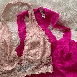 Pink bralette set